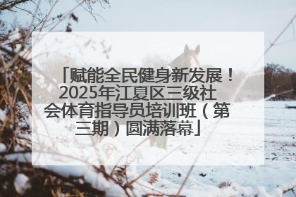 赋能全民健身新发展！2025年江夏区三级社会体育指导员培训班（第三期）圆满落幕