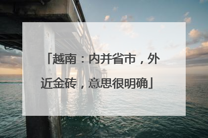 越南：内并省市，外近金砖，意思很明确