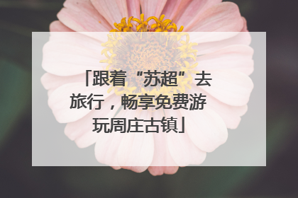 跟着“苏超”去旅行，畅享免费游玩周庄古镇