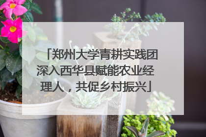 郑州大学青耕实践团深入西华县赋能农业经理人，共促乡村振兴