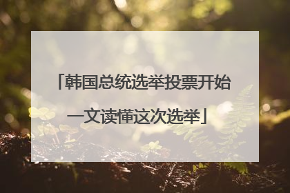 韩国总统选举投票开始 一文读懂这次选举