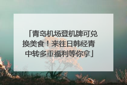 青岛机场登机牌可兑换美食！来往日韩经青中转多重福利等你拿