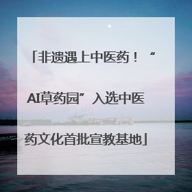非遗遇上中医药！“AI草药园”入选中医药文化首批宣教基地