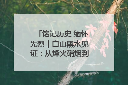 铭记历史 缅怀先烈｜白山黑水见证：从烽火硝烟到振兴热土的巨变