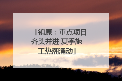 镇原：重点项目齐头并进 夏季施工热潮涌动