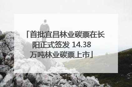 首批宜昌林业碳票在长阳正式签发 14.38万吨林业碳票上市
