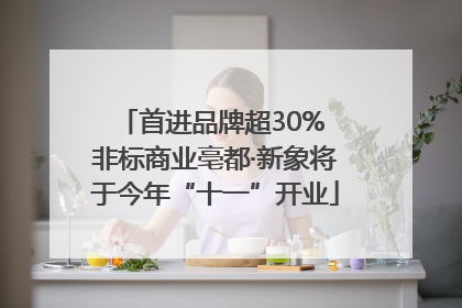 首进品牌超30% 非标商业亳都·新象将于今年“十一”开业
