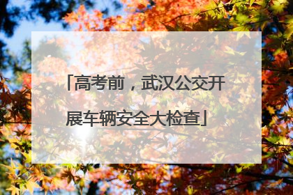 高考前，武汉公交开展车辆安全大检查