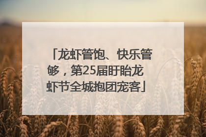 龙虾管饱、快乐管够，第25届盱眙龙虾节全城抱团宠客