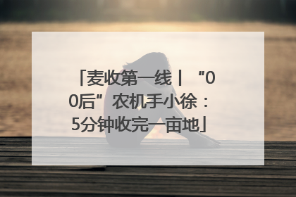 麦收第一线丨“00后”农机手小徐：5分钟收完一亩地
