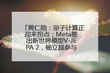 黄仁勋：量子计算正迎来拐点；Meta推出新世界模型V-JEPA 2，杨立昆参与开发丨全球科技早参