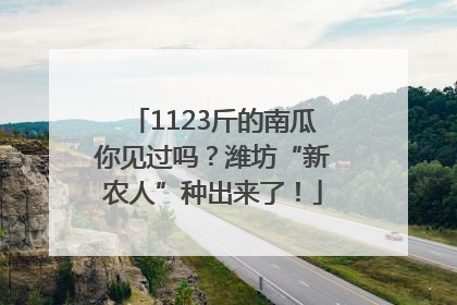 1123斤的南瓜你见过吗？潍坊“新农人”种出来了！
