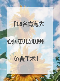 18名青海先心病患儿到郑州免费手术