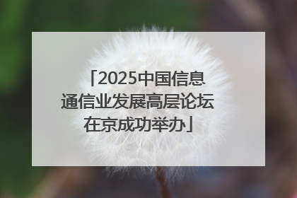 2025中国信息通信业发展高层论坛在京成功举办