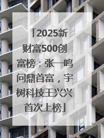 2025新财富500创富榜：张一鸣问鼎首富，宇树科技王兴兴首次上榜