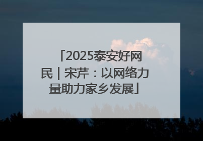 2025泰安好网民｜宋芹：以网络力量助力家乡发展