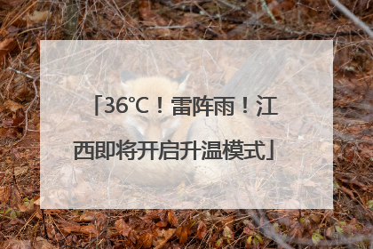 36℃！雷阵雨！江西即将开启升温模式