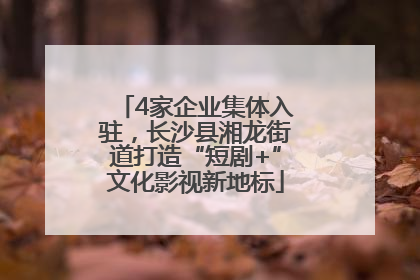 4家企业集体入驻，长沙县湘龙街道打造“短剧+”文化影视新地标
