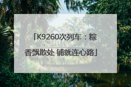 K9260次列车：粽香飘散处 铺就连心路